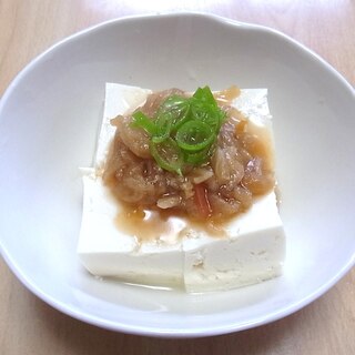 切り干し大根の煮物のあんかけ豆腐